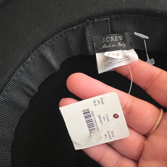 NWT J.Crew Western Hat Grosgrain Trim 100% Wool Hat Sz M-L main image 4